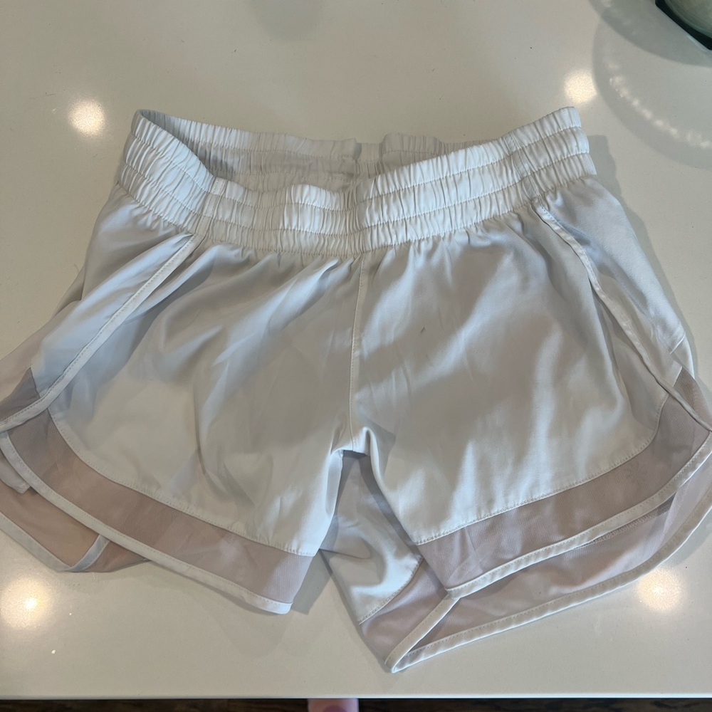 Athleta White Athletic Shorts Moisture-Wicking Lightweight